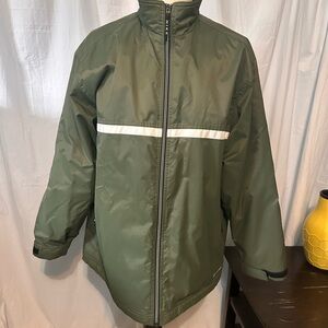 Excellent Used Nike Fleece Lined Men’s Full Zip Jacket. SZ XL. Green. Pockets.